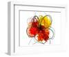 Red Abstract Brush Splash Flower II-Irena Orlov-Framed Art Print