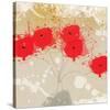 Red Abstract Bunch I-Irena Orlov-Stretched Canvas