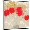 Red Abstract Bunch I-Irena Orlov-Mounted Art Print