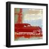 Red Abstract Car-Yashna-Framed Art Print