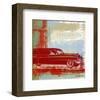 Red Abstract Car-Yashna-Framed Art Print