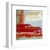 Red Abstract Car-Yashna-Framed Art Print