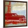 Red Abstract Car-Yashna-Framed Art Print