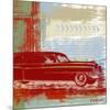 Red Abstract Car-Yashna-Mounted Art Print