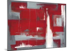 Red Abstract-Leigh Banks-Mounted Giclee Print
