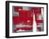 Red Abstract-Leigh Banks-Framed Art Print