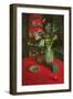 Red Alcove with Daisies (Oil on Canvas)-Susan Ryder-Framed Giclee Print