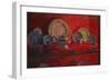 Red Alcove with Teapot (Oil on Canvas)-Susan Ryder-Framed Giclee Print