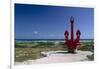 Red Anchor, Lost Seaman Memorial, Aruba-George Oze-Framed Premium Photographic Print