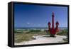 Red Anchor, Lost Seaman Memorial, Aruba-George Oze-Framed Stretched Canvas