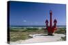 Red Anchor, Lost Seaman Memorial, Aruba-George Oze-Stretched Canvas