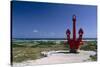 Red Anchor, Lost Seaman Memorial, Aruba-George Oze-Stretched Canvas