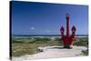 Red Anchor, Lost Seaman Memorial, Aruba-George Oze-Stretched Canvas