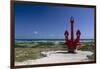 Red Anchor, Lost Seaman Memorial, Aruba-George Oze-Framed Photographic Print