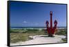 Red Anchor, Lost Seaman Memorial, Aruba-George Oze-Framed Stretched Canvas