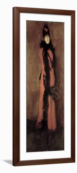 Red and Black: the Fan, 1891-94 (Oil on Canvas)-James Abbott McNeill Whistler-Framed Giclee Print