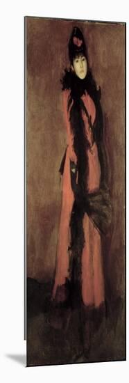 Red and Black: the Fan, 1891-94 (Oil on Canvas)-James Abbott McNeill Whistler-Mounted Premium Giclee Print