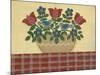 Red and Blue Flowers with Red Tablecloth-Debbie McMaster-Mounted Giclee Print