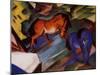 Red and Blue Horses-Franz Marc-Mounted Art Print