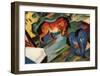 Red and Blue Horses-Franz Marc-Framed Art Print