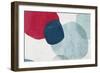 Red and Blue Pebbles I-Emma Peal-Framed Art Print
