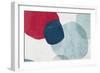 Red and Blue Pebbles I-Emma Peal-Framed Art Print