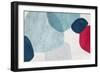 Red and Blue Pebbles II-Emma Peal-Framed Art Print