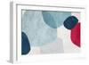 Red and Blue Pebbles II-Emma Peal-Framed Art Print