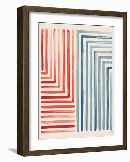 Red and Blue Sunset III-Laura Marshall-Framed Art Print