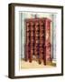 Red and Gilt Lacquer Double Chest of Drawers, 1910-Edwin Foley-Framed Giclee Print