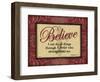 Red and Gold Believe-Todd Williams-Framed Art Print