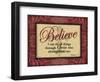 Red and Gold Believe-Todd Williams-Framed Art Print