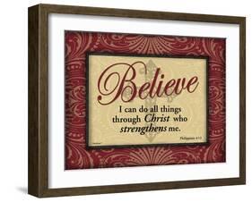 Red and Gold Believe-Todd Williams-Framed Art Print