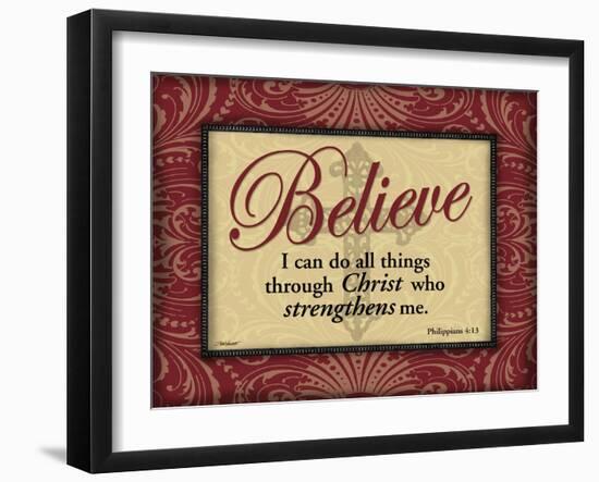 Red and Gold Believe-Todd Williams-Framed Art Print