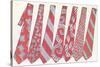 Red and Gray Neckties-null-Stretched Canvas