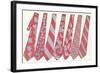 Red and Gray Neckties-null-Framed Art Print