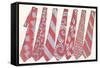 Red and Gray Neckties-null-Framed Stretched Canvas