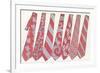 Red and Gray Neckties-null-Framed Art Print