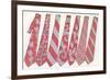 Red and Gray Neckties-null-Framed Art Print