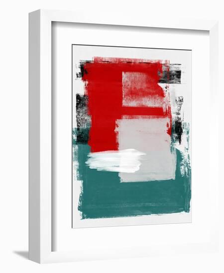 Red and Green Abstract Study-Emma Moore-Framed Art Print