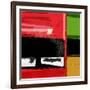 Red and Green Square-NaxArt-Framed Art Print