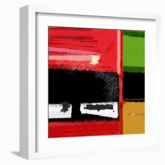 Red and Green Square-NaxArt-Framed Art Print