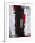 Red and Grey Abstract Art Painting-T30 Gallery-Framed Photographic Print