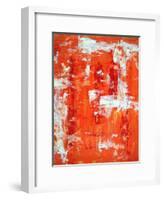 Red and Orange Abstract Art Painting-T30Gallery-Framed Art Print