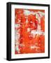 Red and Orange Abstract Art Painting-T30Gallery-Framed Art Print