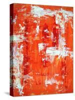 Red and Orange Abstract Art Painting-T30Gallery-Stretched Canvas