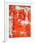 Red and Orange Abstract Art Painting-T30Gallery-Framed Art Print