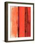 Red and Orange Abstract Composition I-Alma Levine-Framed Art Print