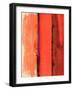 Red and Orange Abstract Composition I-Alma Levine-Framed Art Print