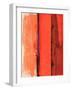 Red and Orange Abstract Composition I-Alma Levine-Framed Art Print